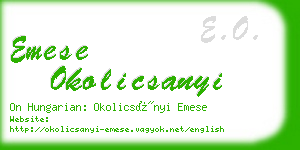 emese okolicsanyi business card